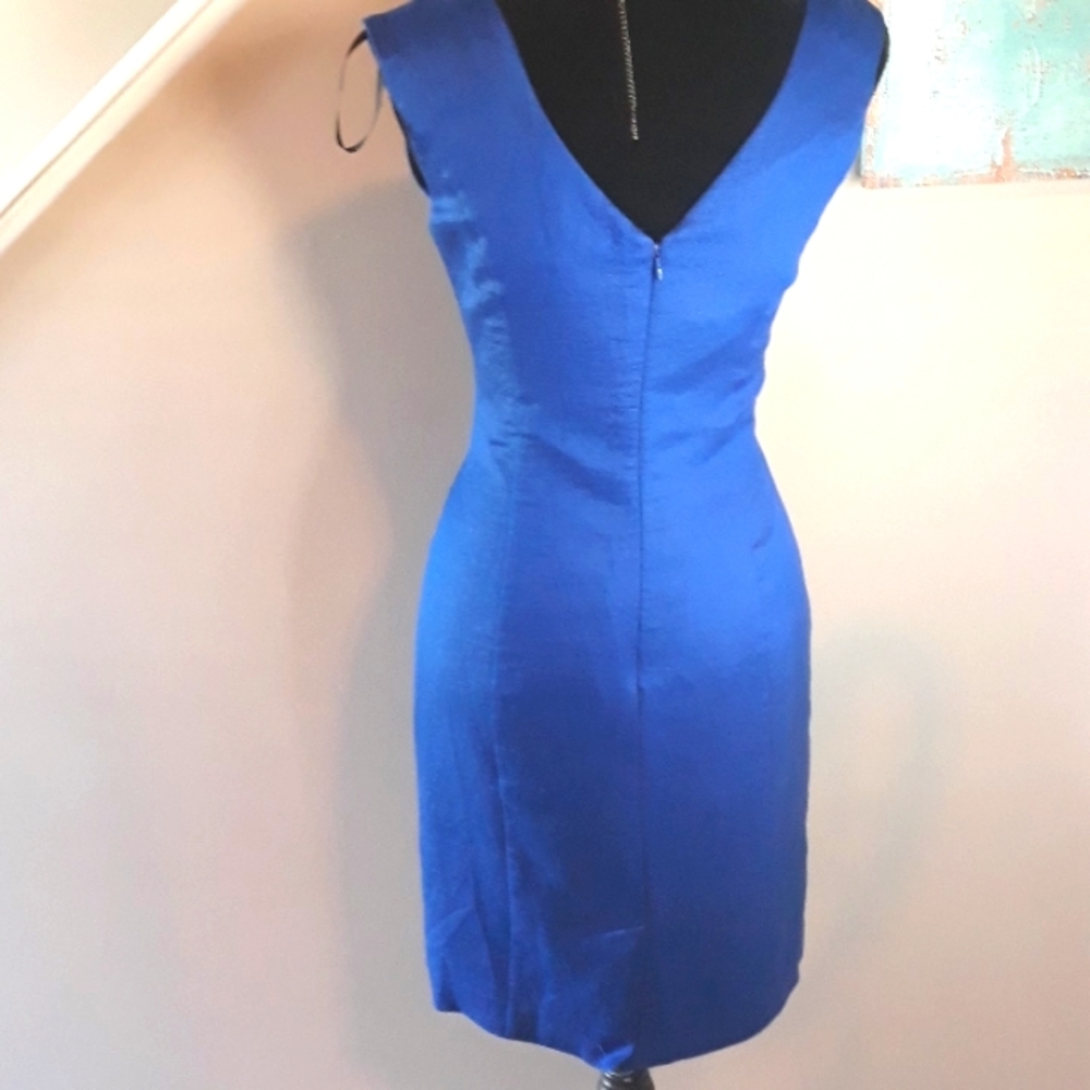 Ellen Tracy/ Sleeveless Cocktail Dress/ Blue Size 4 - Picture 8 of 11